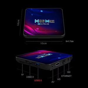 H96max V11 RK3318 4G 32G TV BOX Android 11 Quad Core 2.4G/5G Dual WIFI B-T Reproductor Multimedia Smart OTT Set Top Box para Señalización Digital - Product Image 3