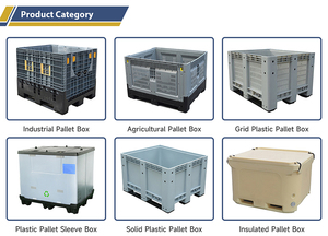 HDPE Large Solid Collapsible Rigid Foldable Stackable Vented Transport Storage <strong>Mesh</strong> Insulated <strong>Fish</strong> Sleeve <strong>Container</strong> Box - Product Image 6