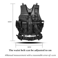 Gilet Wargame personnalisé Gilet Molle noir Équipement de protection Wargame Équipement tactique Gilet tactique pour hommes Polyester Camouflage Homme