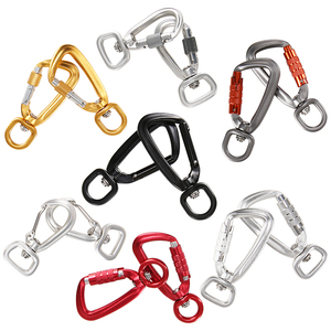4kN 7075 kait tali anjing pengunci otomatis <span class=keywords><strong>Carabiner</strong></span> pengunci sekrup <span class=keywords><strong>Carabiner</strong></span> <span class=keywords><strong>Mini</strong></span> gerbang lurus Aluminium putar penerbangan - Product Image 4