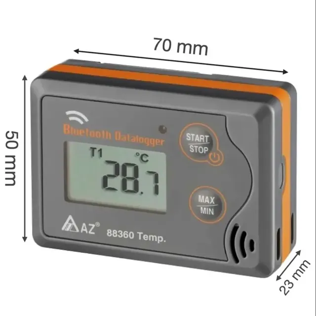 AZ88360 Wireless Temperature Monitoring Data Logger for Bluetooth 4.0 ABS Material Customized OEM Support