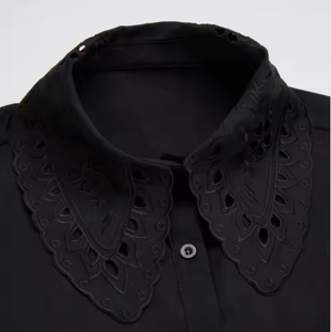 Cuello Falso Desmontable Hecho a Mano para Mujer, Decoración para Camisas, Encaje, Chifón, Organza Floral, Accesorios para Vestidos - Product Image 3