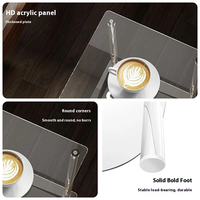 Étagère de présentation en acrylique transparent à 3 niveaux pour café, thé, artisanat, décoration intérieure, pour canapé, salon, chambre et salle de bain