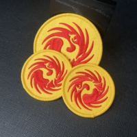 Badges tissés personnalisés, broderie de logo sur mesure, patch thermocollant en feutre non tissé écologique, à coudre sur vêtement en tissu