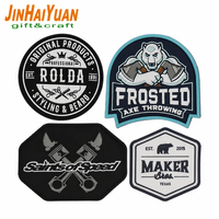 Patch en PVC souple 3D pour agents de patrouille routière et agents forestiers, avec formes de cœur et de fleur, dos plat, pour chapeaux et sacs