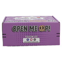 Boîte d'emballage en papier auto-adhésive pour le commerce électronique, boîte à beignets violette, cartons personnalisés, boîtes pliables pour l'expédition, boîtes d'expédition par courrier