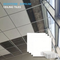 Plaque de plâtre perforée insonorisante Tegular Edge Gpsumeceiling de haute qualité, 1200x2400x12mm, pour absorption acoustique