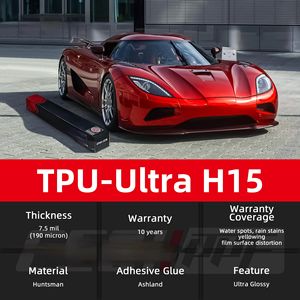 Película de Protección de Pintura PPF con Garantía de 10 Años, 7.5mil, Calidad USA, 60'*50ft, TPU PPF Antiarañazos, Pegamento Ashland - Product Image 4