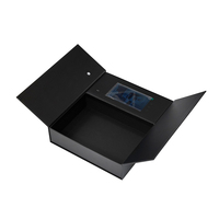 Boîte cadeau de luxe à double ouverture magnétique, personnalisée, imprimée, avec écran vidéo pour produits haut de gamme