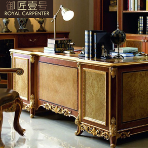 Mobili da studio in stile europeo, scrivania per calligrafia intagliata a mano in legno massello, scrivania per computer, scrivania - Product Image 3