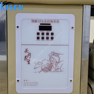 Kisen Lit de lavage multifonctionnel et inclinable pour salon de coiffure, base en acier inoxydable, revêtement en cuir PU, pour soins capillaires et spa - Product Image 6