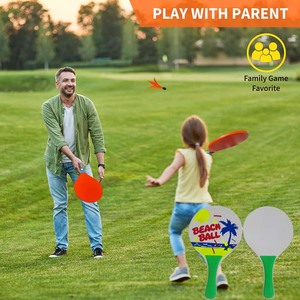 Juego de Pelota de Playa, Juego de Raquetas de Madera, 2 Raquetas, 1 Pelota en una Bolsa de Malla, Juegos Familiares en la Playa, Juegos para Niños en la <span class=keywords><strong>Piscina</strong></span> al Aire Libre - Product Image 6