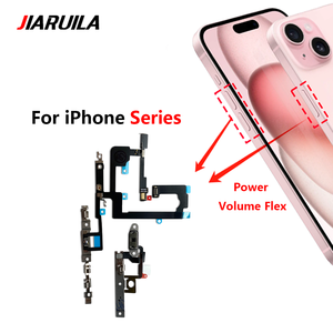 Flex <span class=keywords><strong>de</strong></span> volumen <span class=keywords><strong>de</strong></span> energía móvil para <span class=keywords><strong>iPhone</strong></span> 15 14 13 12 Mini 11 Pro 8 <span class=keywords><strong>7</strong></span> <span class=keywords><strong>Plus</strong></span> X XR XS MAX volumen <span class=keywords><strong>encendido</strong></span> apagado botón Flex pieza <span class=keywords><strong>de</strong></span> reparación al por mayor - Product Image 1