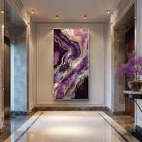 Peinture abstraite Grand Éléphant Doré, texture bleu profond, art mural 3D pour la décoration du hall d'entrée