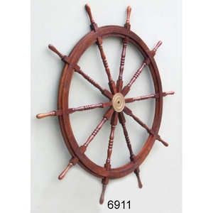 Hermosa rueda de barco Náutica de 48 ", rueda de barco de madera para decoración de paredes y fabricación de ruedas de barco de diseño moderno - Product Image 6