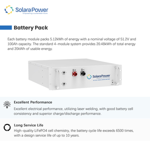Batería de Litio Lifepo4 de Alto Voltaje para Energía Solar Solara Power Stack, 20kwh, 30kwh, 40kwh, 50kwh, 60kwh, 70kwh, 80kwh, 100kwh - Product Image 4