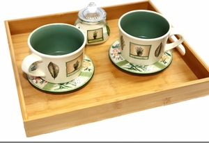 बांस भंडारण बिन बहुउद्देशीय स्टेकयोग्य खुले सामने की सेवा करने वाले ट्रे ढक्कन आयताकार आकार - Product Image 5