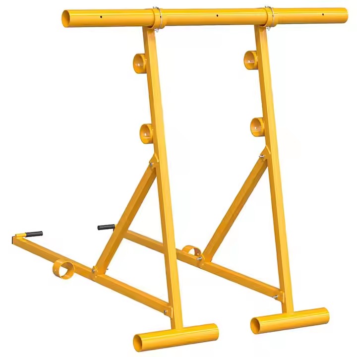 adjustable mobile cable reel holder sliding mechanism