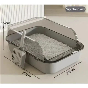 Aibibibuddy Top-Open Anti-Splash Grande Capacidade Premium <span class=keywords><strong>Cat</strong></span> Litter Box Pet Sandbox Bandeja De Plástico Gato Vaso Sanitário Gatinho Acessório - Product Image 3