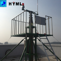 Source de lumière LED polygonale de mât télescopique extérieur polyvalent pour l'antenne de toit de bâtiment et les poteaux de lampe de jardin Utilisation polyvalente