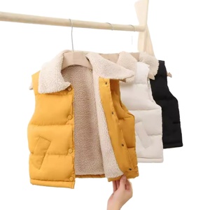 Gilet <span class=keywords><strong>sans</strong></span> Manches Chaud pour Bébé Fille et Garçon d'Automne Hiver, <span class=keywords><strong>Doudoune</strong></span> Enfant Couleur Unie - Product Image 1