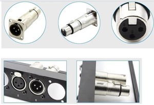 Conector Adaptador NUELEAD 0385 XLR de 3 Pines Macho a Hembra de Alta Calidad para Montaje en Panel, Tipo Soldado, con Transmisión de Audio - Product Image 4