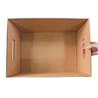 Grande boîte de rangement en carton ondulé personnalisée pour l'organisation des documents de bureau