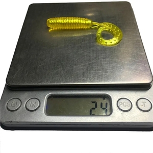 เหยื่อตกปลาแบบนิ่ม 10 ชิ้น/ถุง น้ำหนัก 2.4 กรัม ยาว 6.5 ซม. เหยื่อตกปลาปลากะพง <span class=keywords><strong>หนอน</strong></span>ยางหางเดี่ยว พร้อมเม็ดบีนดรอนโก - Product Image 4