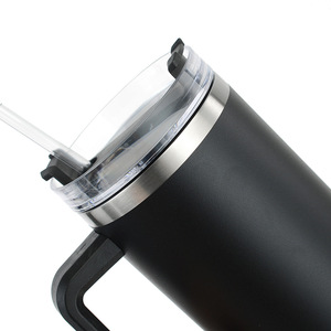 Vaso de acero inoxidable de 40 oz con asa, taza de viaje aislada para deportes al aire libre y uso en el automóvil. - Product Image 4