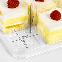 Emballages en PET recyclables pour desserts, boîtes à emporter pour boulangerie, emballages en plastique transparents, boîtes à clapet pour pain, desserts, gâteaux
