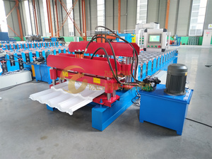 Geglazuurde Metalen Tegels Maken Dakpaneel Rolvormen Productiemachine Prijs - Product Image 3