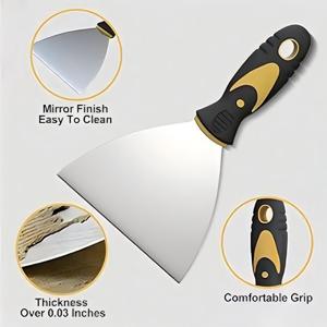 Industrial Putty Knife Trowel Scraper Spatula Cleaning Shovel Wall Caulking Small Plastering Trowel Painting Wall Tool Wood - Product Image 2