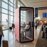 Station de travail acoustique UNIBOOTH, cabine insonorisée pour bureau, cabine de réunion portable, cabine de confidentialité écologique pour espace de travail partagé