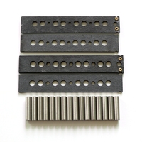 Donlis 1set 4 String Jazz Bass Pickup Kit dengan Batang Magnet Alnico 5 dan Flatwork untuk Perakitan Pembuatan Pickup DIY