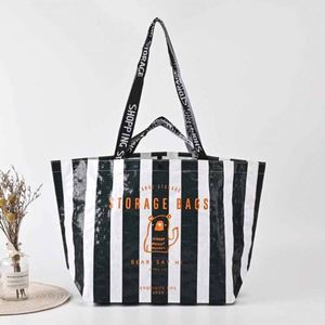 Custom Logo Printed Woven Handbag with PP Fabric & Rope Handle Colorful Customizable Shopping <b>Gift</b> <b>Bag</b> for Exhibition Activities - Product Image 4