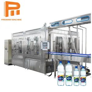 Full Automatic 3 in 1 PET Bottled Pure Mineral Spring Drinking Water Washing Filling Capping Packing Production Line