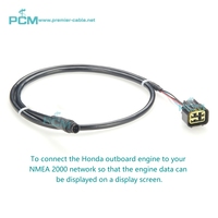 Câble d'interface moteur NMEA2000 6 broches FW-C-6F-B en cuivre PVC N2K pour moteur hors-bord Lowrance Simrad B&G Navico Garmin Networks