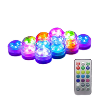 Lámpara de Vela Luminosa Multicolor con Control Remoto, Diseño Moderno, Lámpara Sumergible para Fiestas y Eventos, Plástico