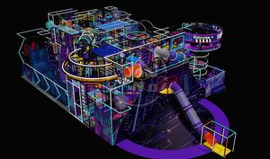 Ensembles d'équipements de terrain de jeu pour enfants sur le thème de l'espace, style moderne personnalisé, terrain de jeu intérieur commercial pour enfants pour centre de divertissement - Product Image 6