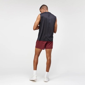 Shorts de course pour hommes à taille haute, noirs, avec poches, pour l'entraînement des fessiers, avec rembourrage de 3 pouces - Product Image 4