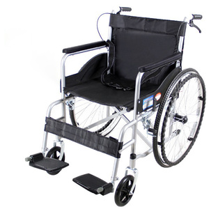 Precio de fábrica, silla de ruedas portátil ligera para viajes al aire libre aprobada barata, silla de ruedas eléctrica plegable - Product Image 3