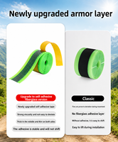 VXM Bande de protection auto-adhésive en TPU de 1,3 mm d'épaisseur pour pneus de vélos de route, résistance durable aux crevaisons avec bande jaune