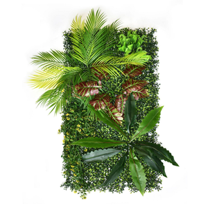 Mur végétal artificiel personnalisable intérieur/extérieur, grande décoration murale verte, eucalyptus et fleurs de Milan, vente chaude - Product Image 1