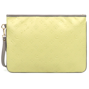 Bolso de mano de cuero PU para mujer, bolso con correa para la muñeca en relieve, bolso con cremallera de gran capacidad para uso diario en viajes - Product Image 1