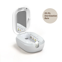 Caja Esterilizadora de Cepillos de Dientes UV de Plástico Recargable por USB, Luz LED, Eliminación de Bacterias al 99.9%, Portátil, 5 Minutos