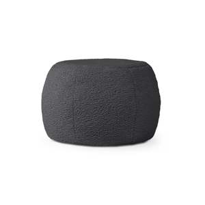 DB Jaxx Ellis Petit pouf noir en peau de mouton Faux-Lamb Pouf en peluche pour design intérieur moderne pour bébés enfants chambre amovible - Product Image 1