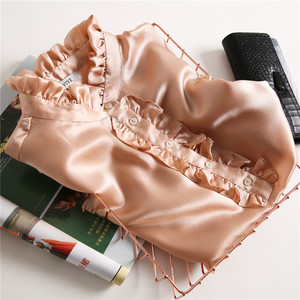 Camicia a maniche lunghe in <span class=keywords><strong>seta</strong></span> con bordo dell'orecchio in legno per <span class=keywords><strong>camicie</strong></span> di <span class=keywords><strong>seta</strong></span> di Design da <span class=keywords><strong>donna</strong></span> - Product Image 5