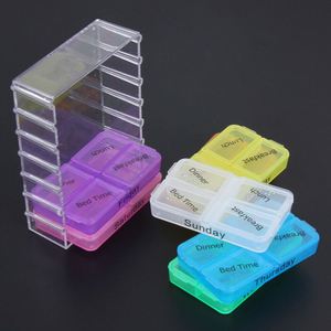 Customized Logo PP Material <b>7</b>-Day Weekly Pill Organizer Portable Medicine Case for Promotional Giveaways Gift Pill Box - Product Image 3