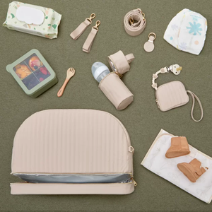 Ensemble de sacs à couches 5 pièces légers, doux au toucher, imperméables, pour <span class=keywords><strong>week</strong></span>-<span class=keywords><strong>end</strong></span>, <span class=keywords><strong>avec</strong></span> sac à biberons et matelas à langer - Product Image 2