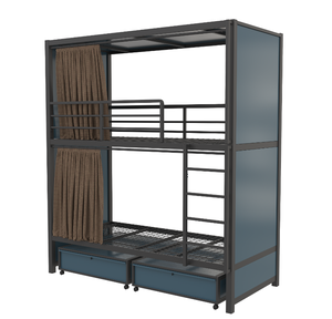 JZD Lit-capsule de type pod, fabricant de lits pour hôtels, cadre de lit double avec rangement, lit superposé pour adulte, lit mezzanine double - Product Image 6